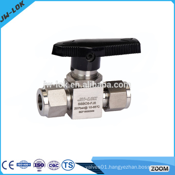 Compression fitting full welded ball valve